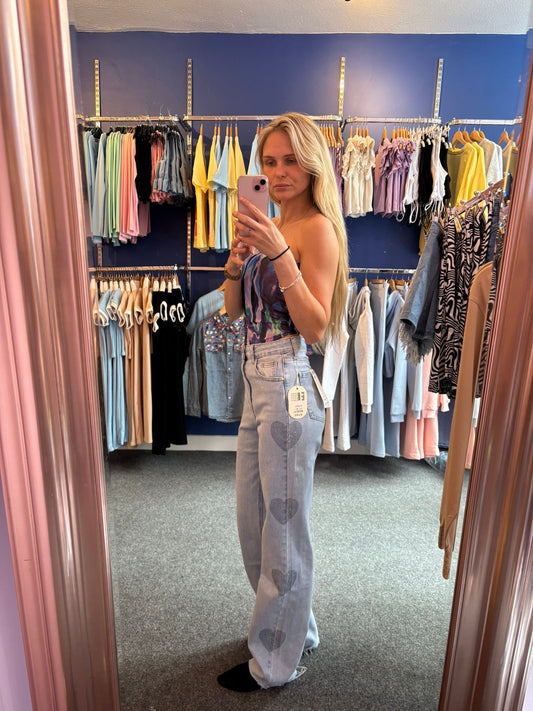 Women’s Heart Diamanté Jeans