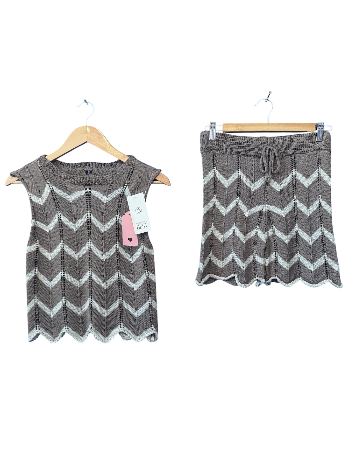 Women’s Knitted 2 Piece Set Top & Shorts