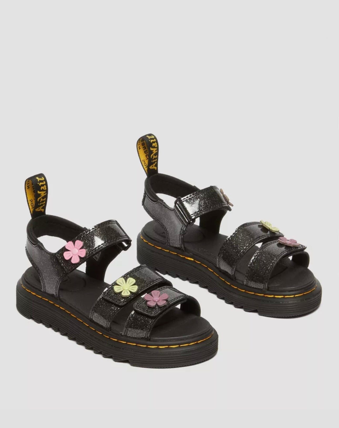 Dr Martens Junior Klaire Coated Glitter Sandals