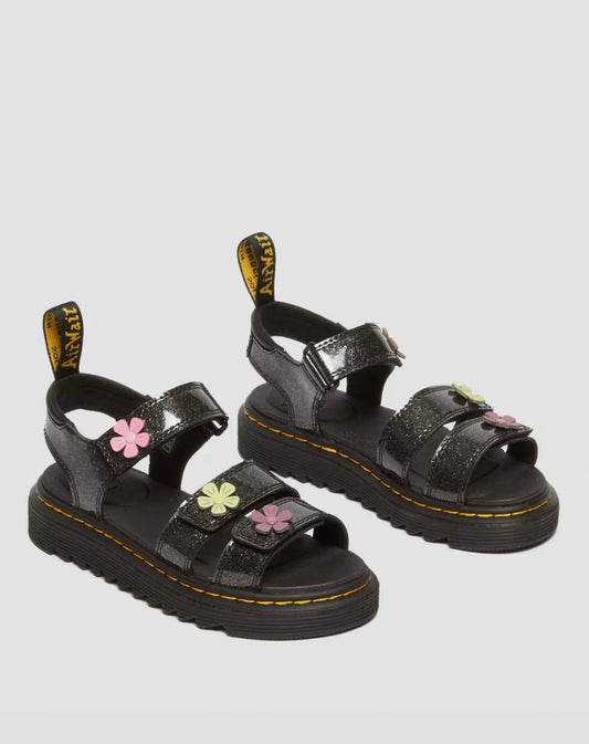 Dr Martens Junior Klaire Coated Glitter Sandals