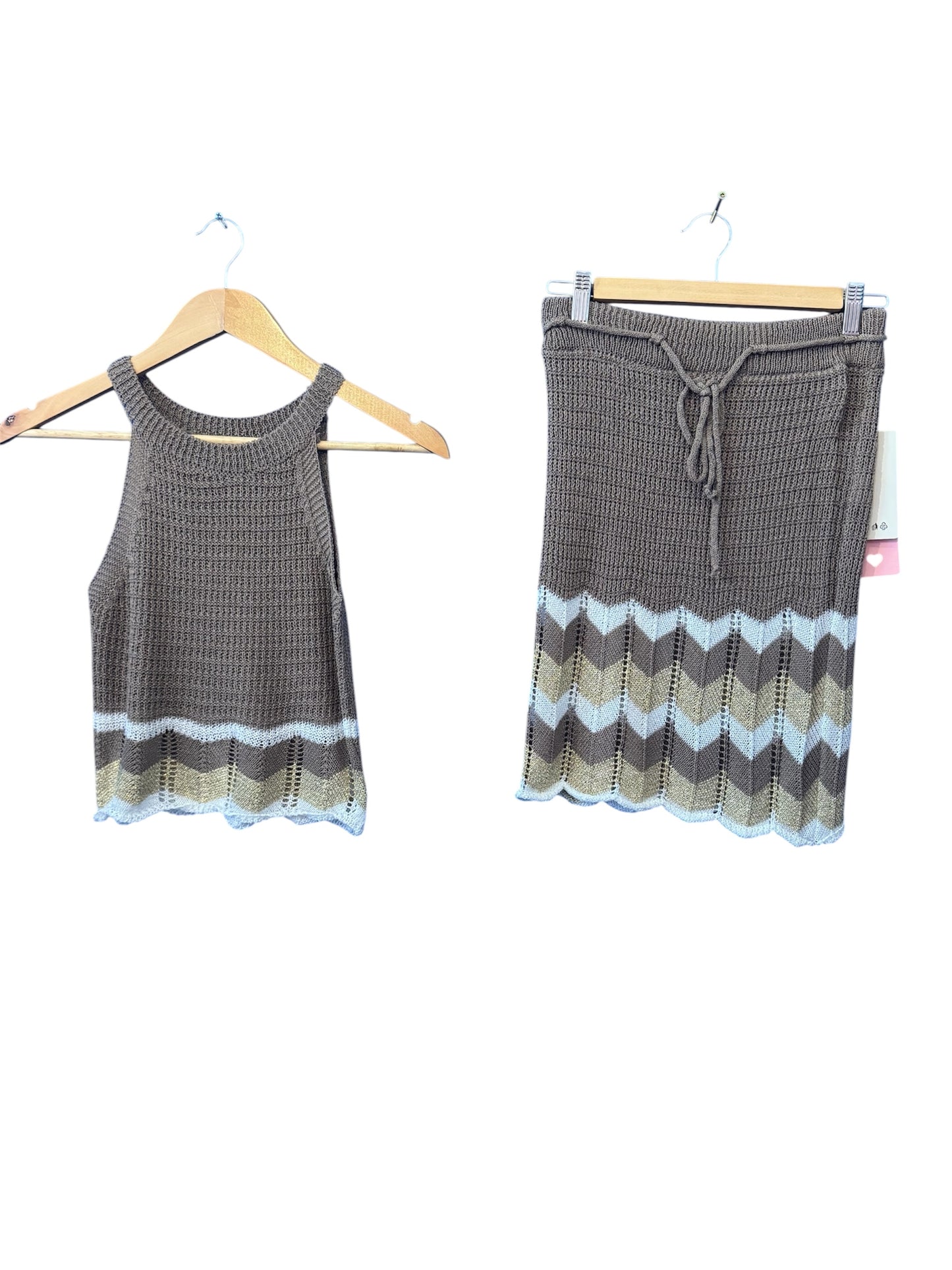 Women’s Knitted 2 Piece Set Top & Skirt