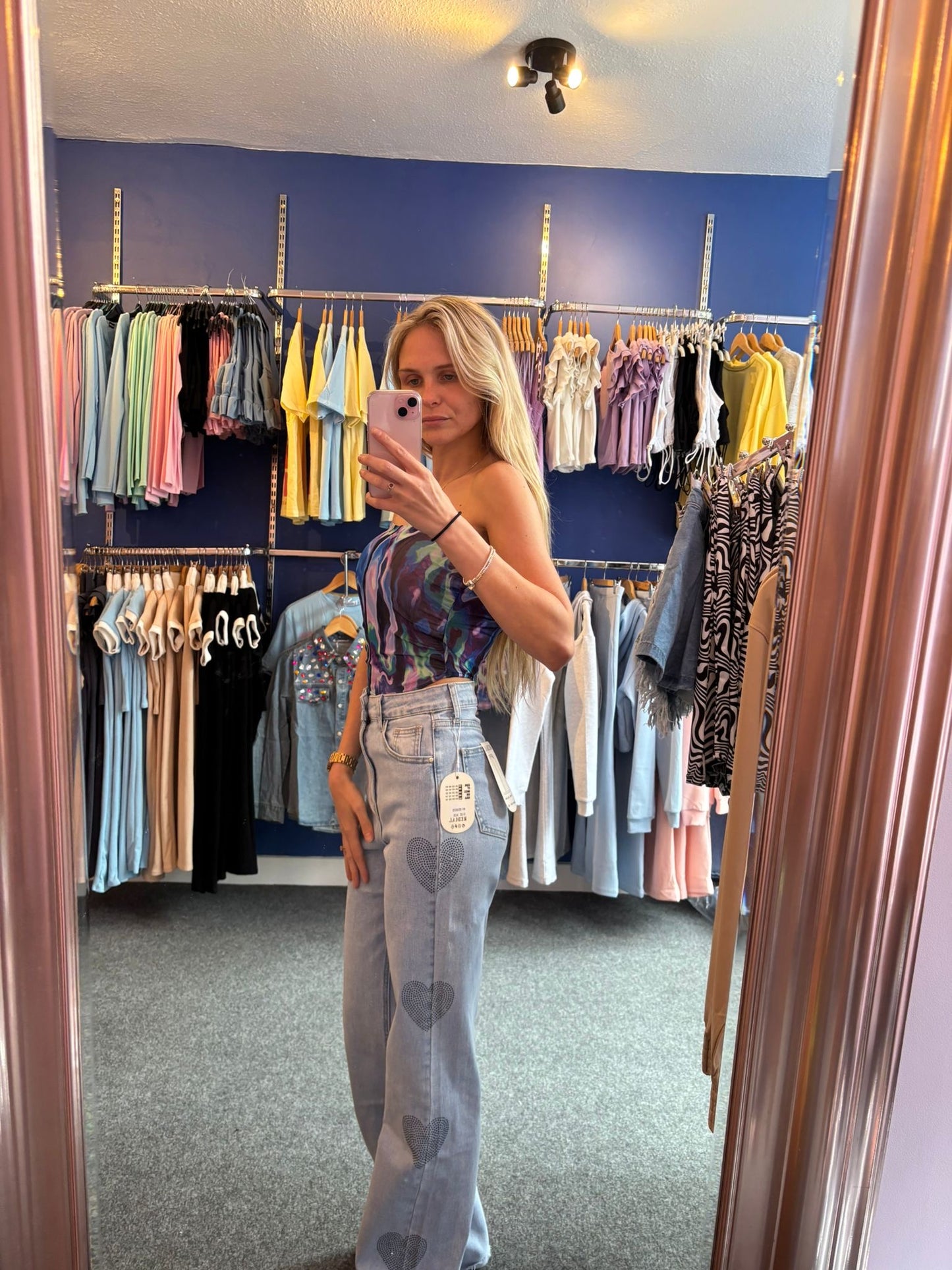 Women’s Heart Diamanté Jeans