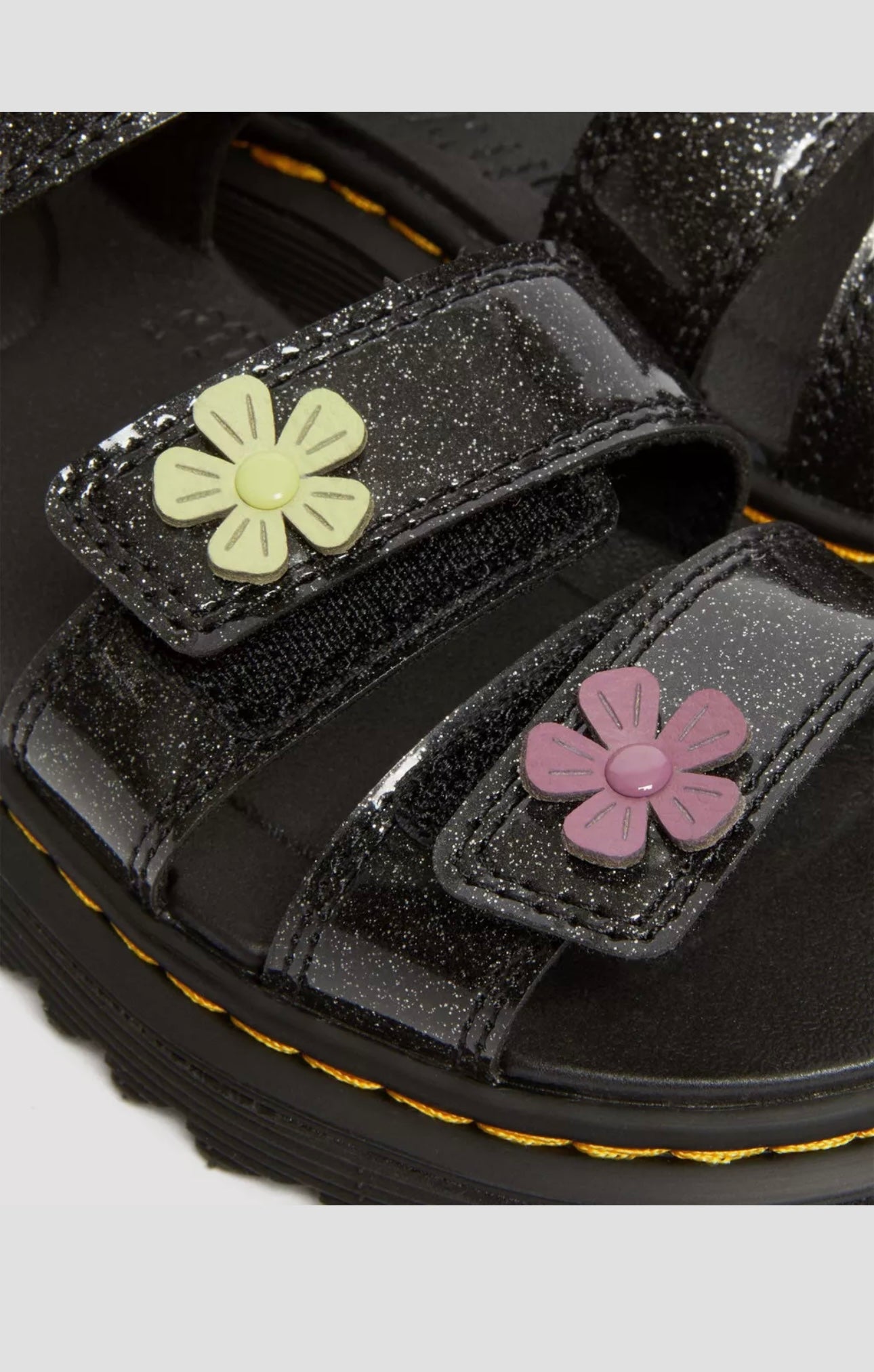 Dr Martens Junior Klaire Coated Glitter Sandals